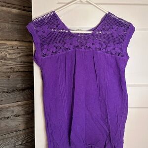 Purple Women's Crochet Top